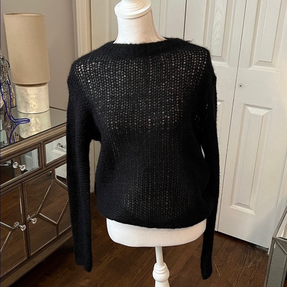 Zara Black Knit Sweater Size M NWT